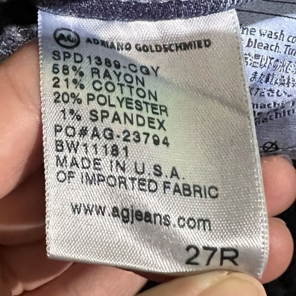 AG Adriano Goldschmied Size 27R Blue Wash Super Skinny Ankle Jeans - Picture 14 of 14